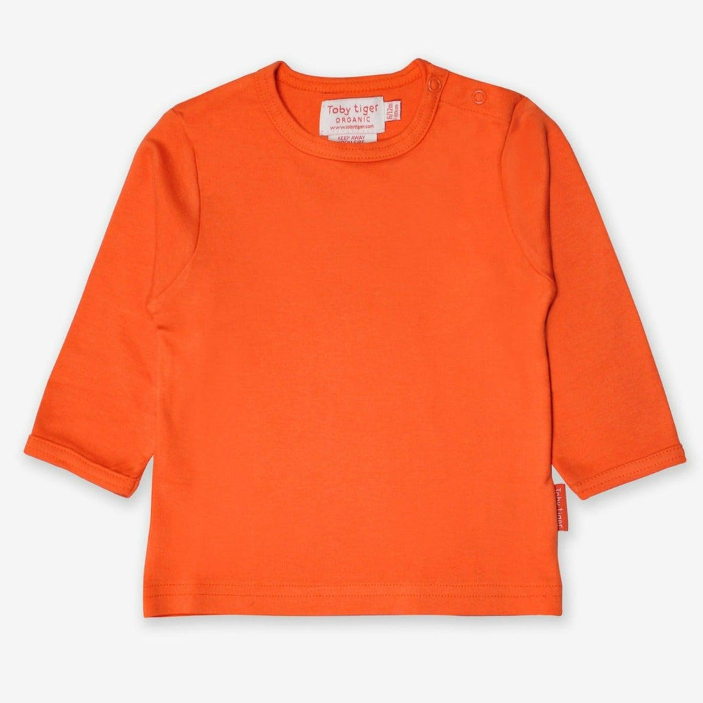 Bright Orange Long Sleeve Top - Tutti Frutti Clothing