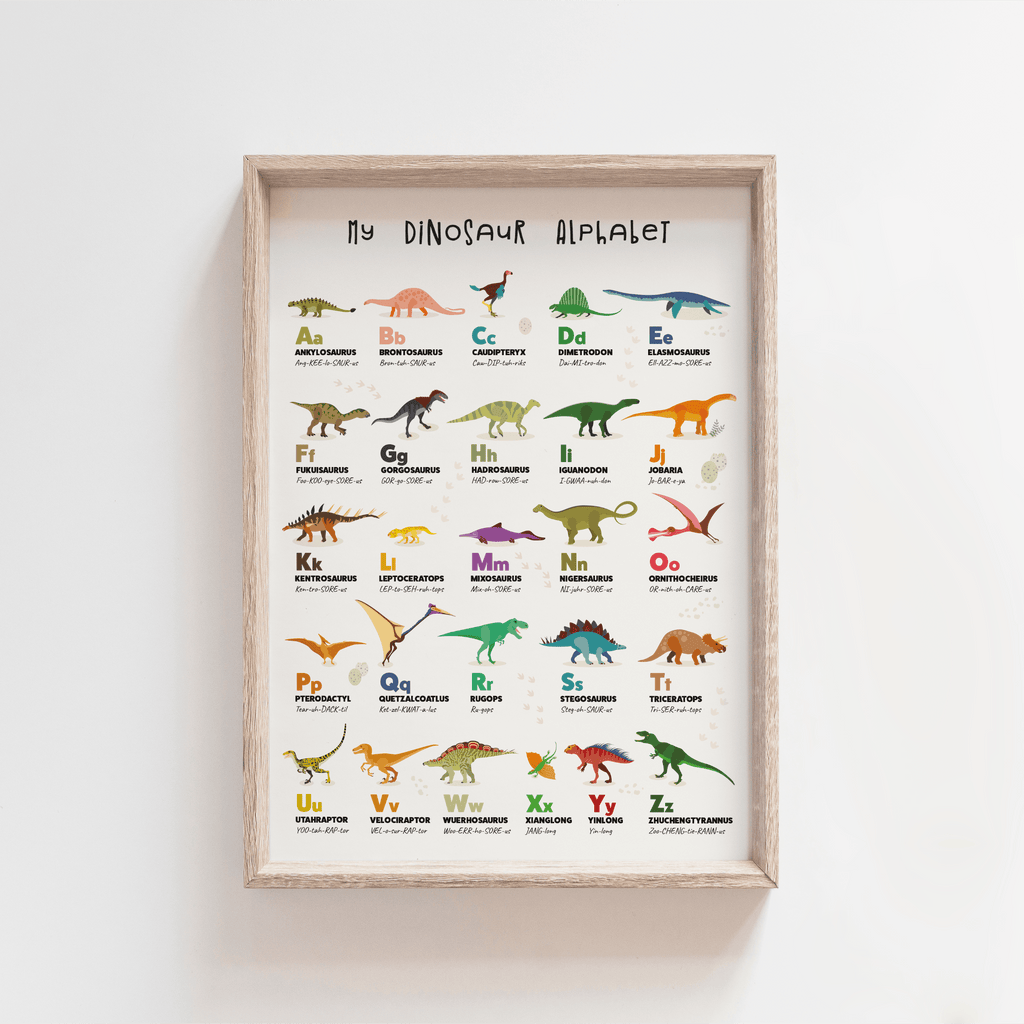 Dinosaur Alphabet Print - Tutti Frutti Clothing