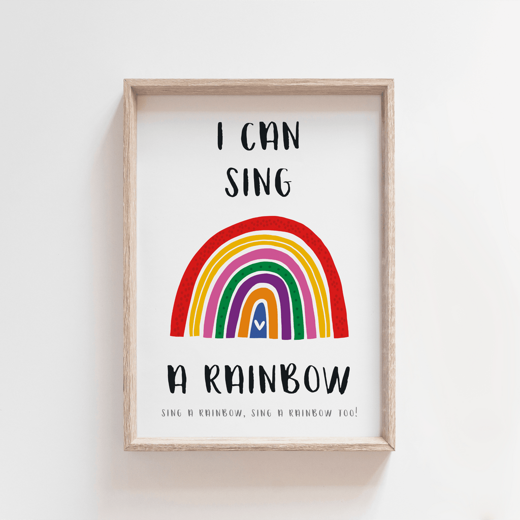 I Can Sing A Rainbow Print - Tutti Frutti Clothing