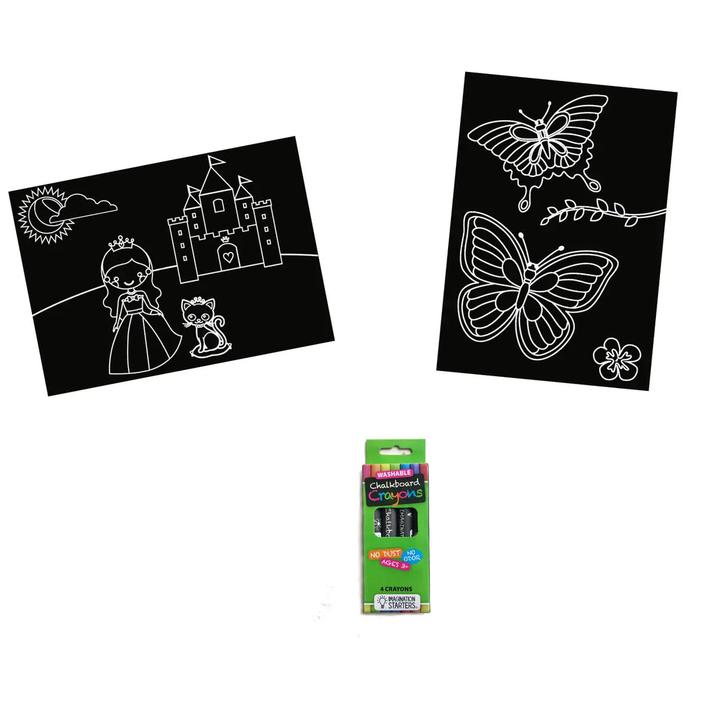 Mini Chalkboard Mat - Princess & Butterfly - Tutti Frutti Clothing