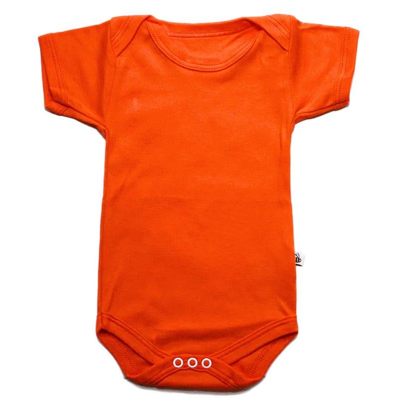 Orange Baby Vest - short sleeve - Tutti Frutti Clothing