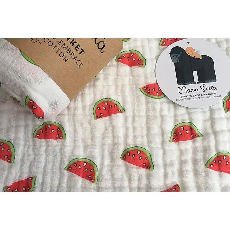 Organic Cotton Watermelon Swaddle - Tutti Frutti Clothing