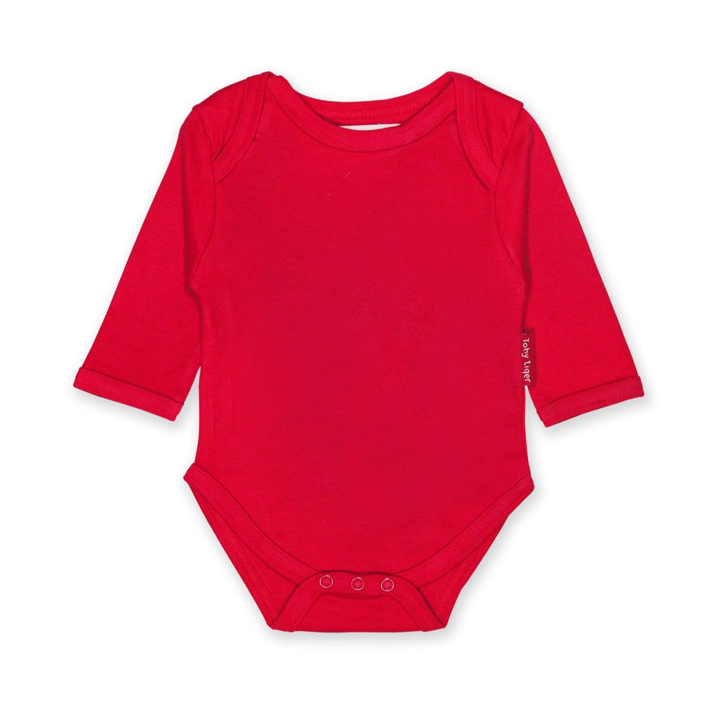 Red Long Sleeve Baby Vest - Tutti Frutti Clothing