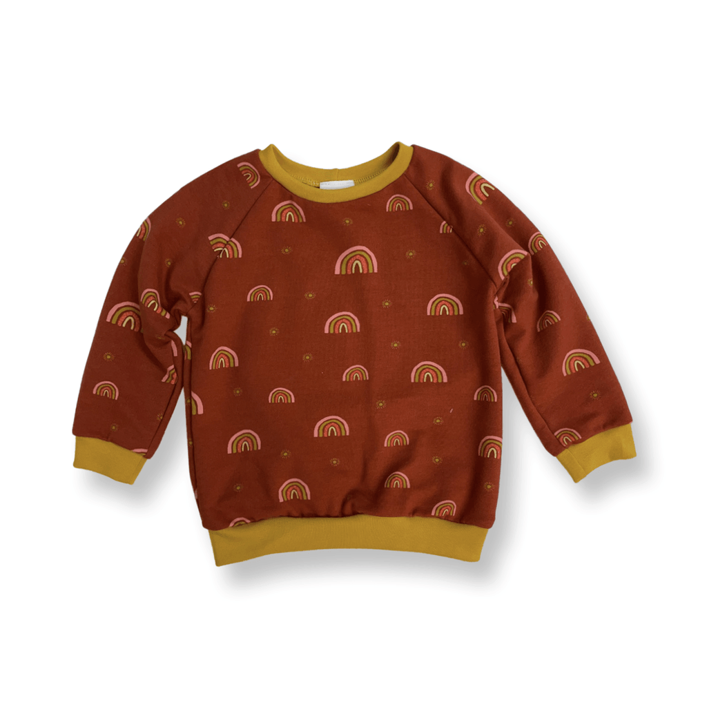 Rust Rainbow Sweatshirt - Tutti Frutti Clothing