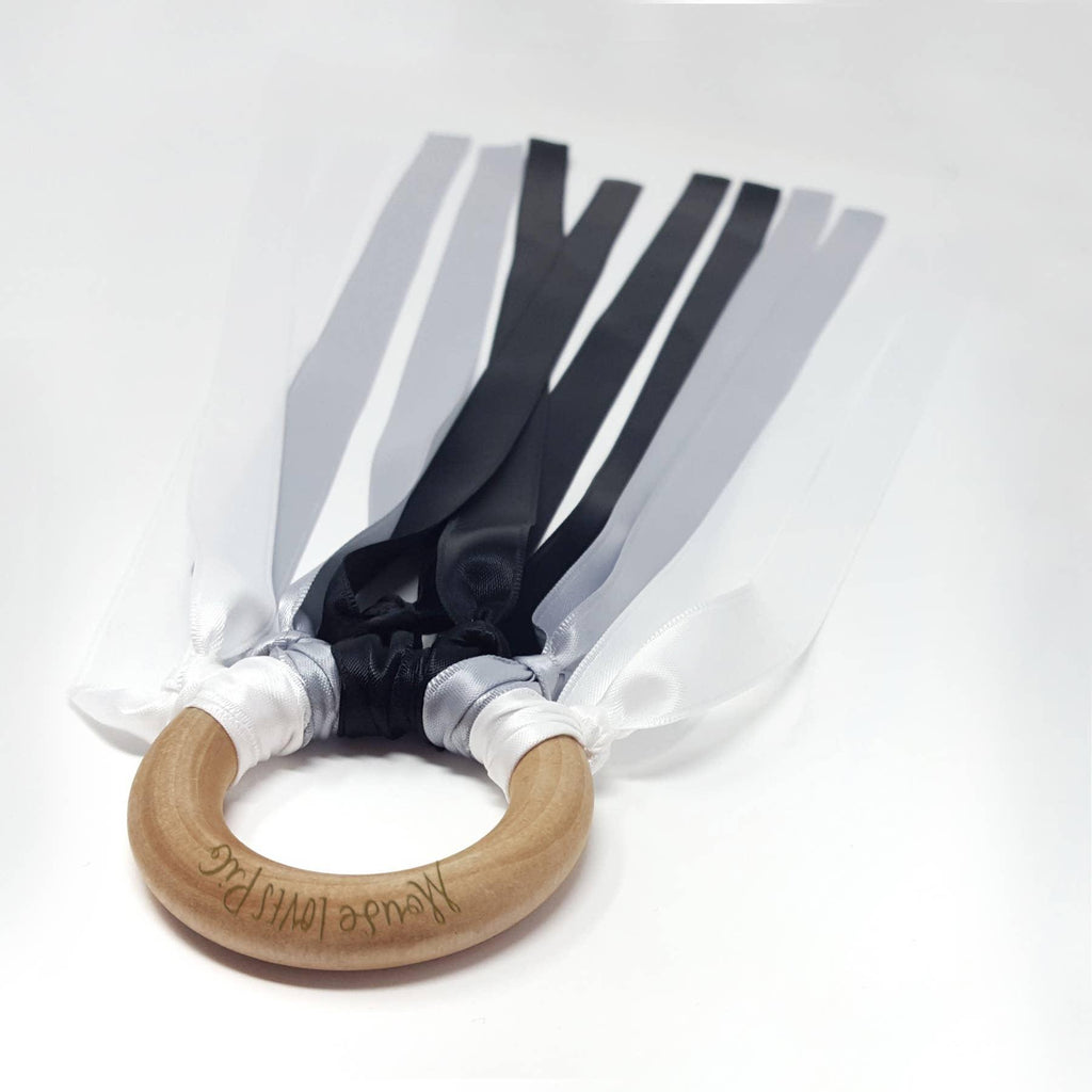 Monochrome Ribbon Wand - Tutti Frutti Clothing