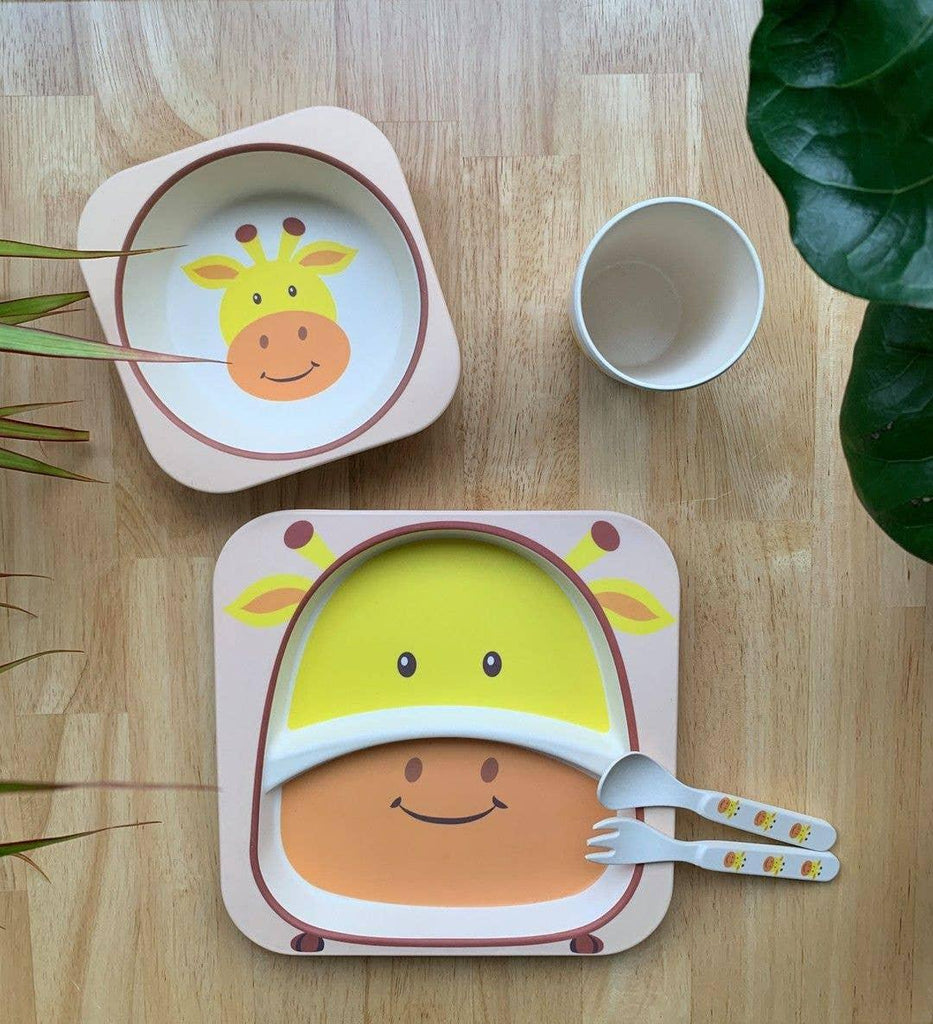 Giraffe 5 Piece Bamboo Dinner Set - Tutti Frutti Clothing