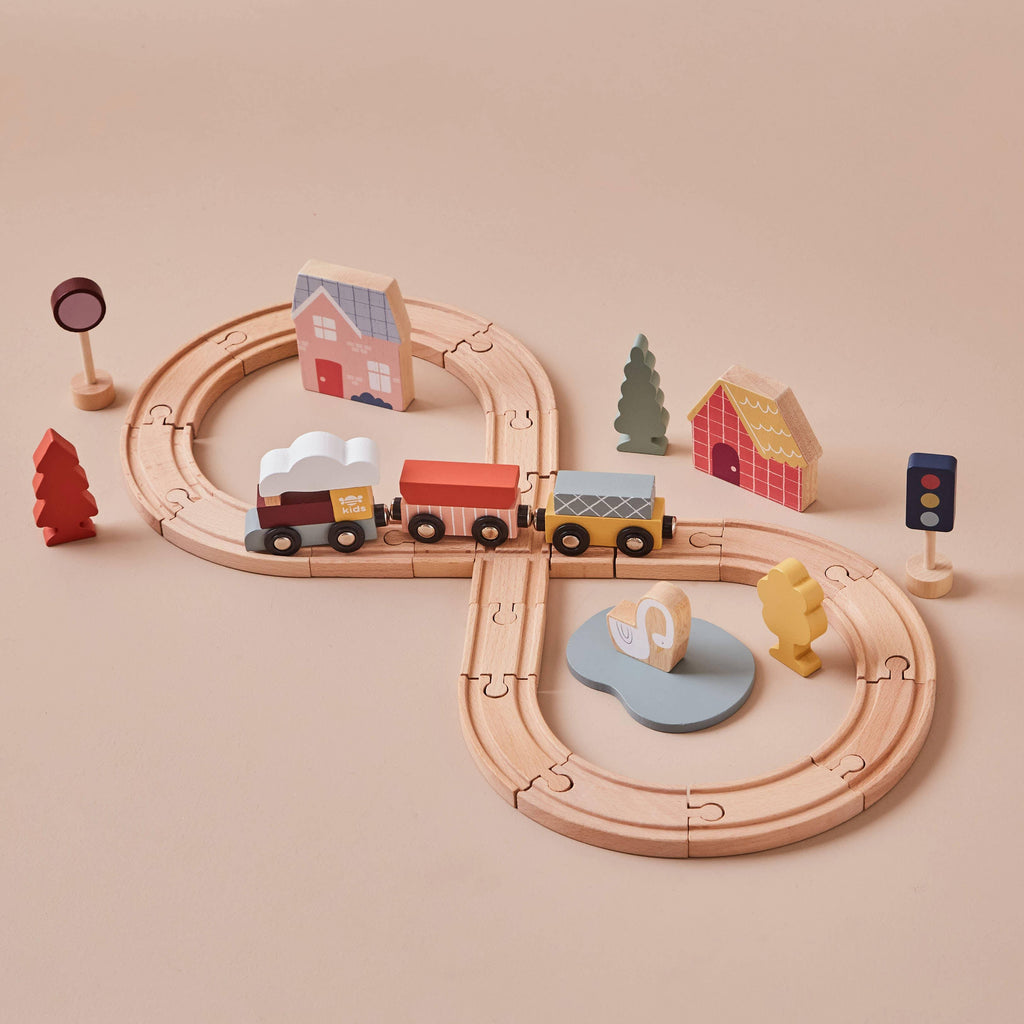 Wooden Kids Train Set - Tutti Frutti Clothing