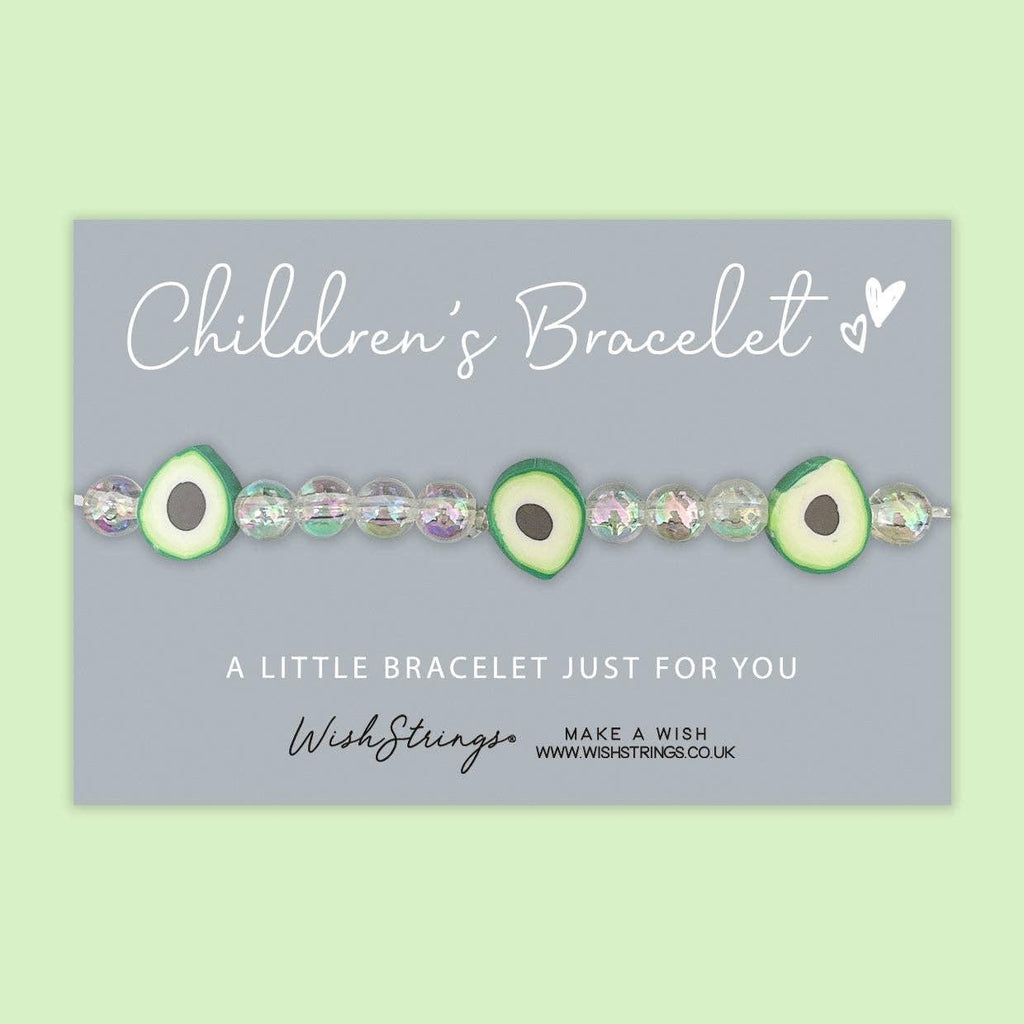 Avocado Charms - Children's Beaded Bracelet - Tutti Frutti Clothing