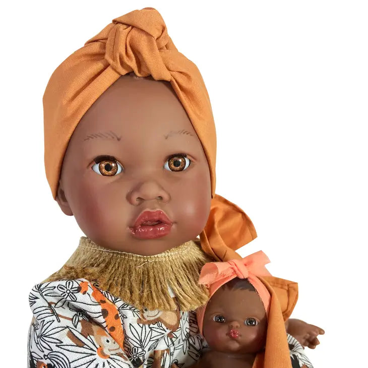 Babywearing Doll - Alika in orange - Tutti Frutti Clothing
