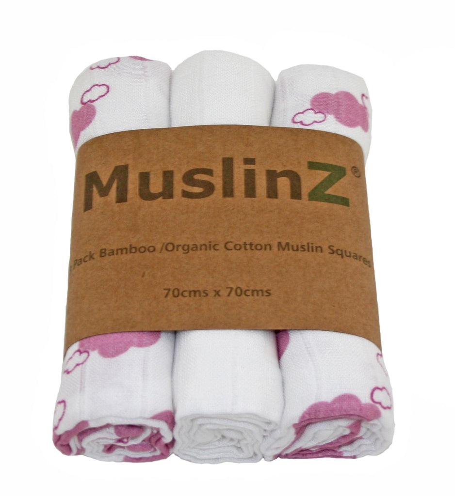 Bamboo & Organic Cotton Pink Cloud Muslins - Tutti Frutti Clothing
