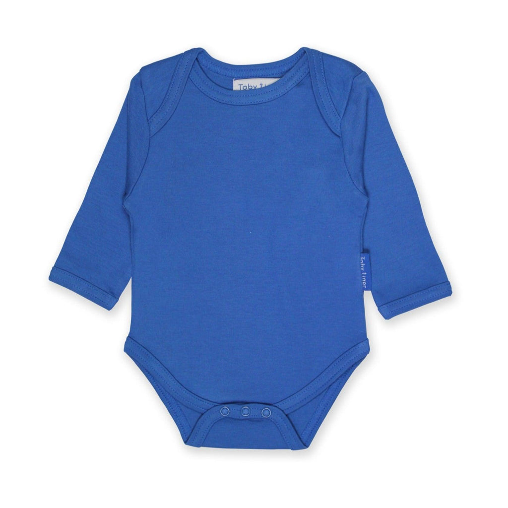 Blue Long Sleeve Baby Vest - Tutti Frutti Clothing
