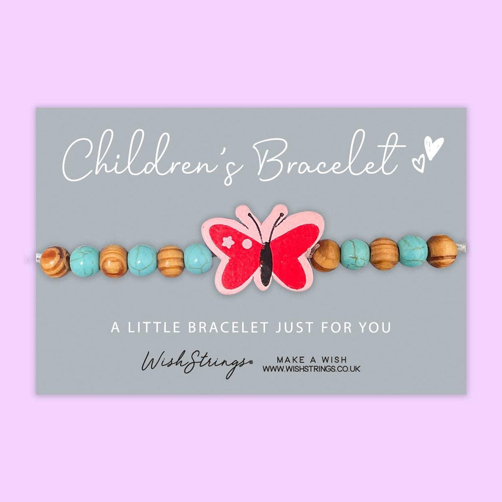 Butterfly - Children's Beaded Bracelet - Tutti Frutti Clothing