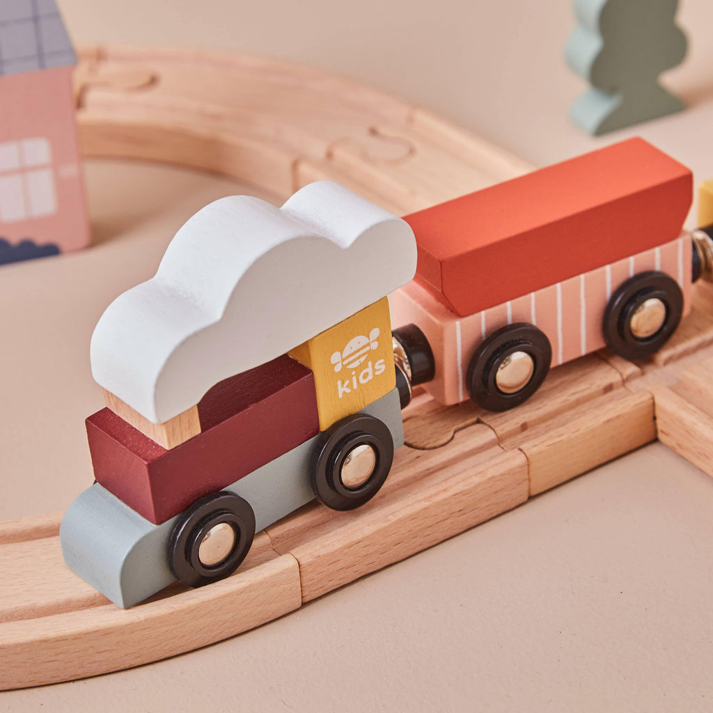 Wooden Kids Train Set - Tutti Frutti Clothing