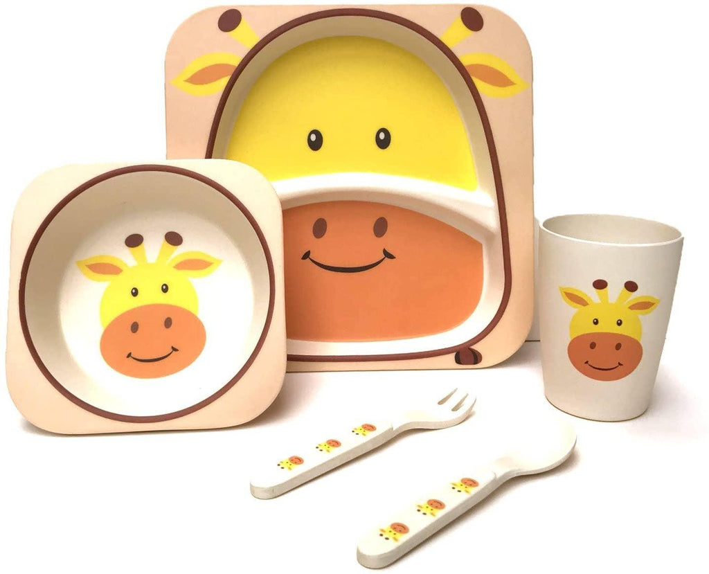 Giraffe 5 Piece Bamboo Dinner Set - Tutti Frutti Clothing