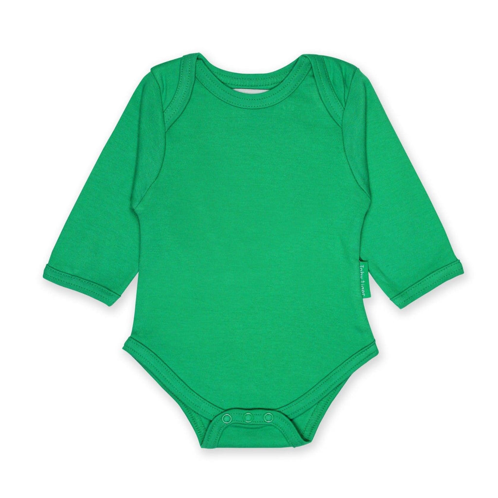 Green Long Sleeve Baby Vest - Tutti Frutti Clothing