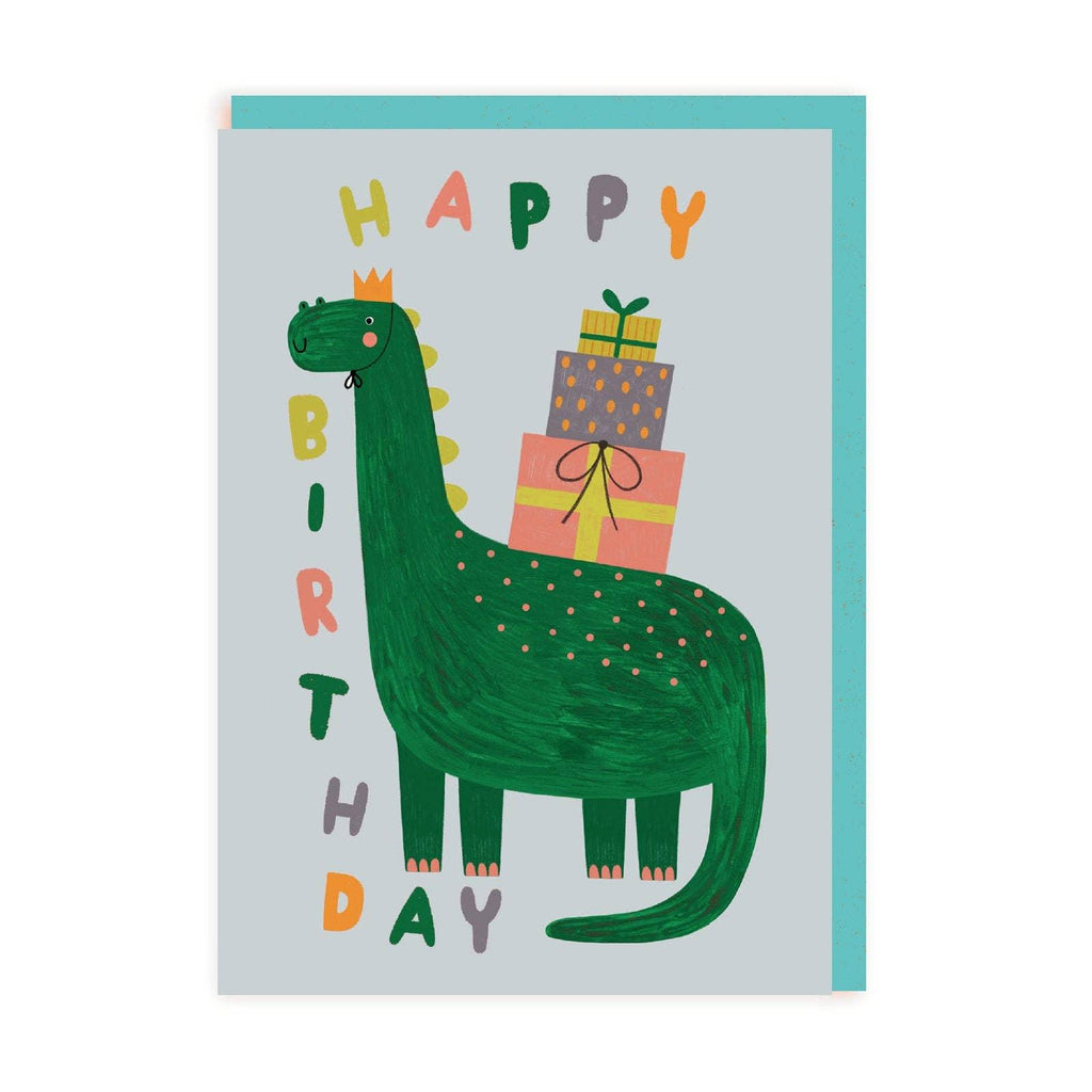 Happy Birthday Cute Dinosaur Greeting Card - Tutti Frutti Clothing