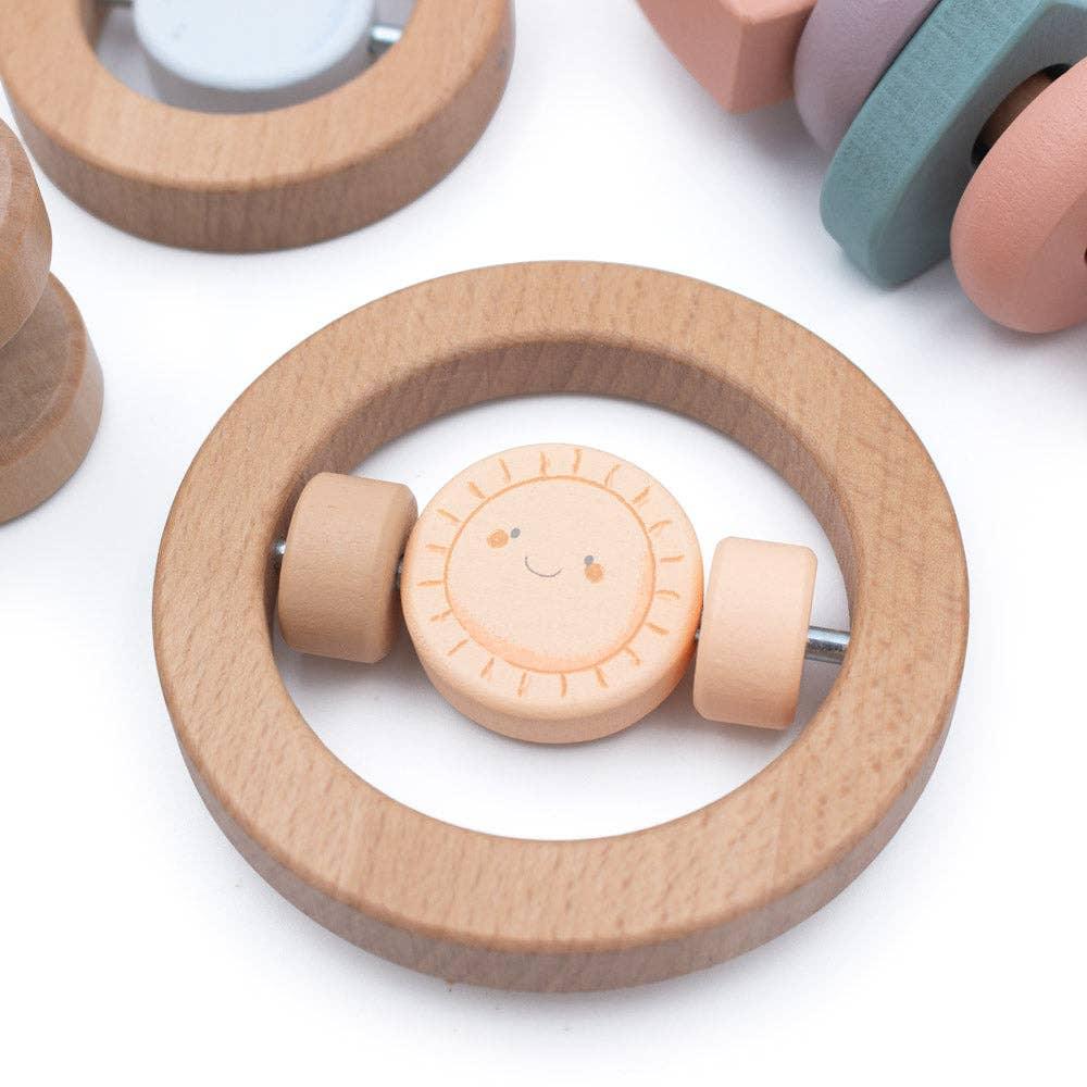Mini Baby Rattles Jumini Baby Wooden Gift Set - Rattles & Mini Push-Along Toy – Tutti ...