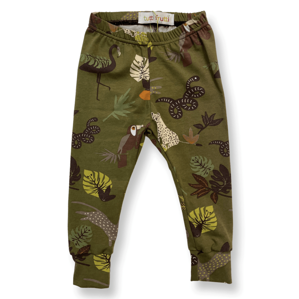 Khaki Safari Print Leggings - Tutti Frutti Clothing