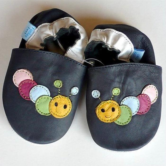 Leather Baby Shoes - Caterpillars - Tutti Frutti Clothing