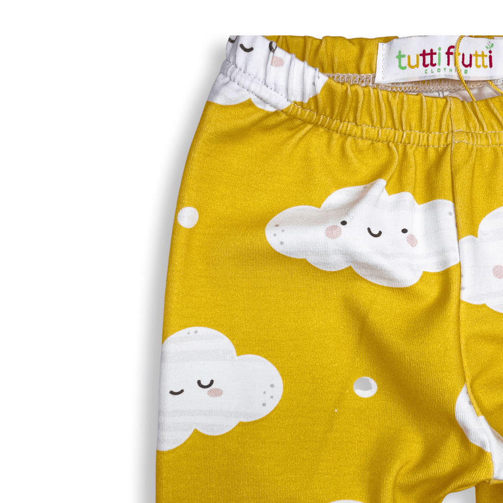 Mustard Cloud Leggings - Tutti Frutti Clothing